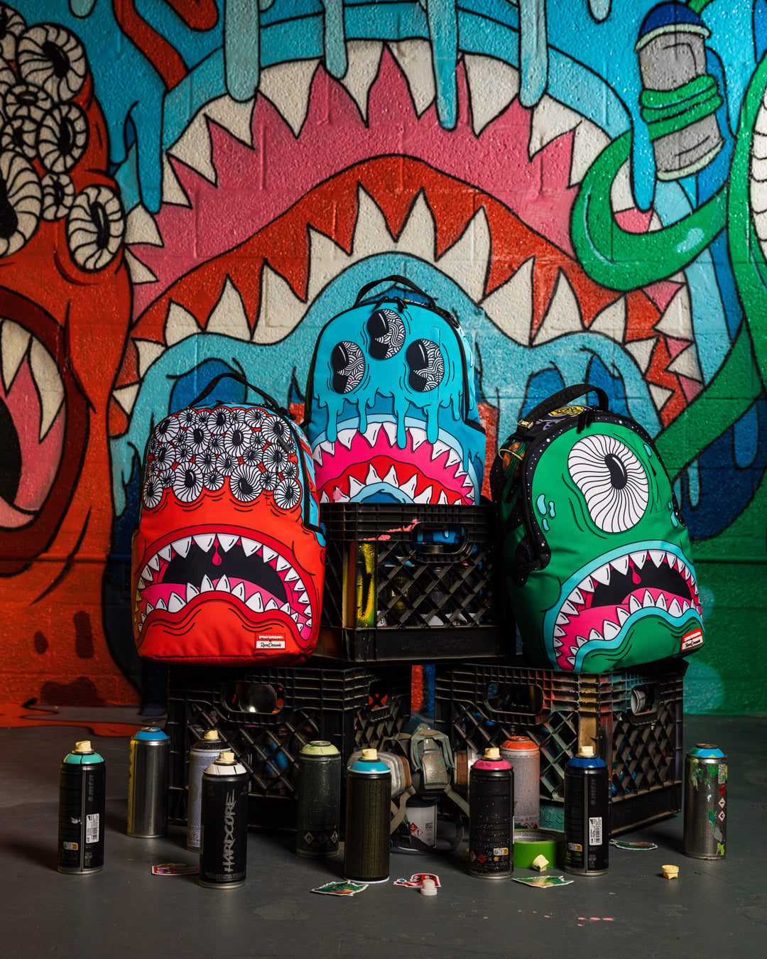 JORGE RODRIGUEZ THE ARTIST COLLAB DRIPS SHARKS BACKPACK - Image 6