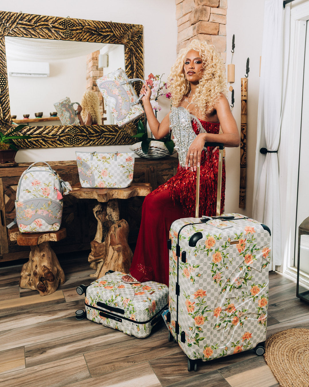 A.I. AFRICAN INTELLIGENCE ELEGANT ENERGY SHARKITECTURE CARRY-ON LUGGAGE ?C SANDFLOWER COLLAB - Image 10
